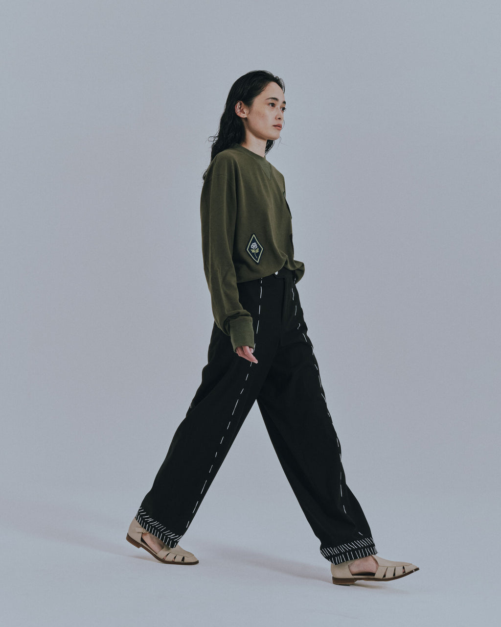 予約販売【27SS】クルーネックスウェット_ワッペン / Crew Neck Sweatshirt_Patch
