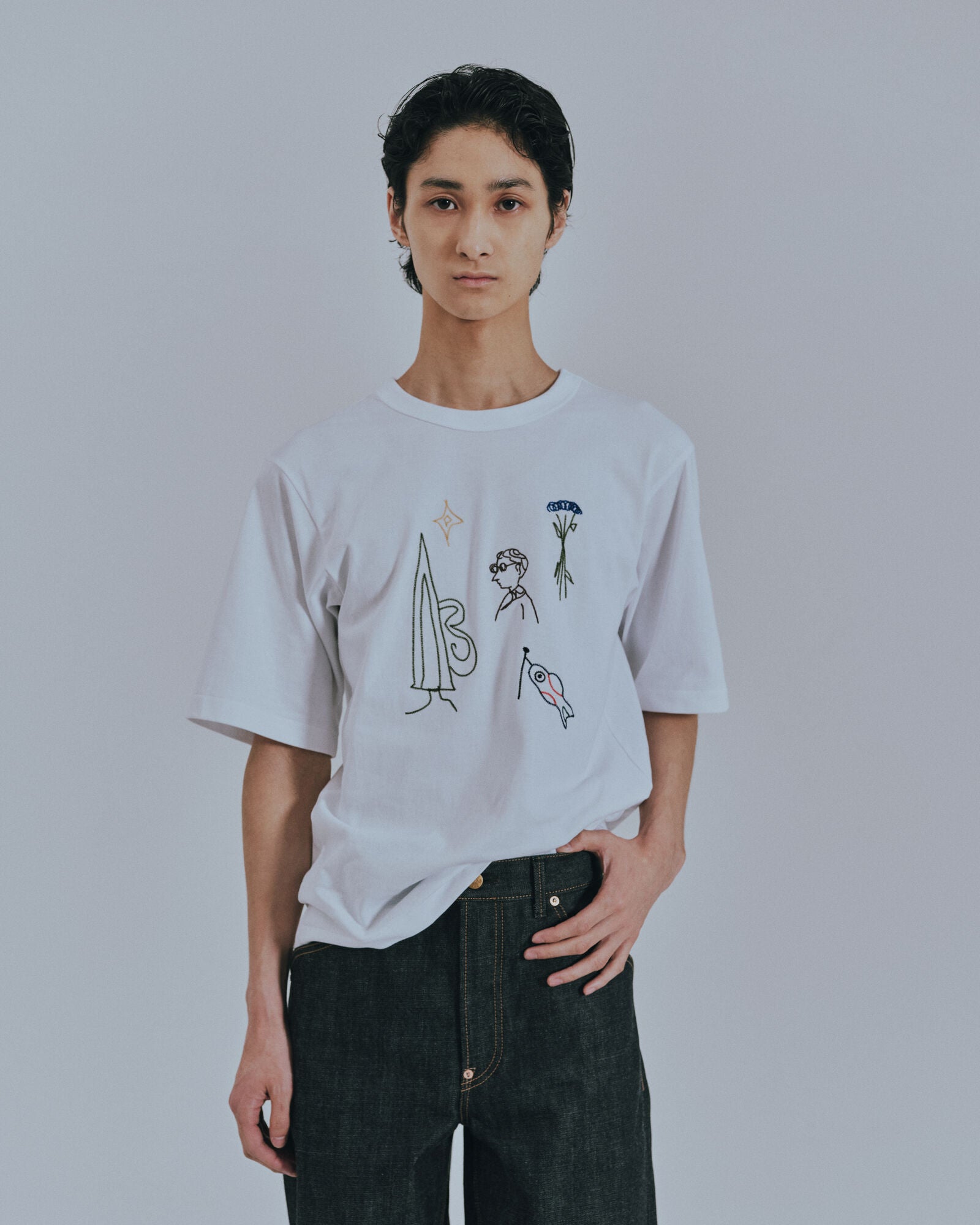 予約販売【27SS】Tシャツ_刺繍 / T-Shirt_Embroidery