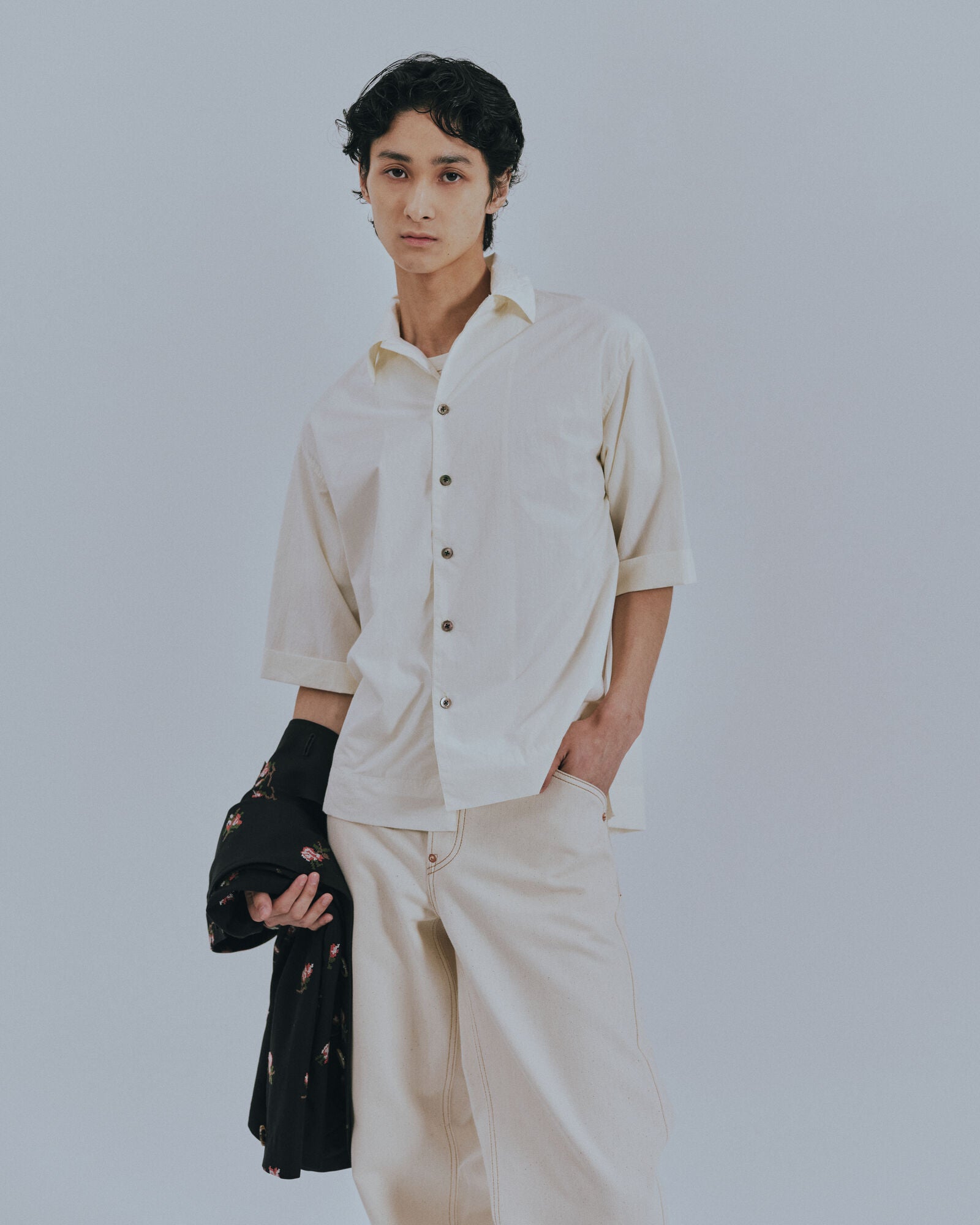 予約販売【継続品番】ホワイトデニムパンツ / White Denim Pants