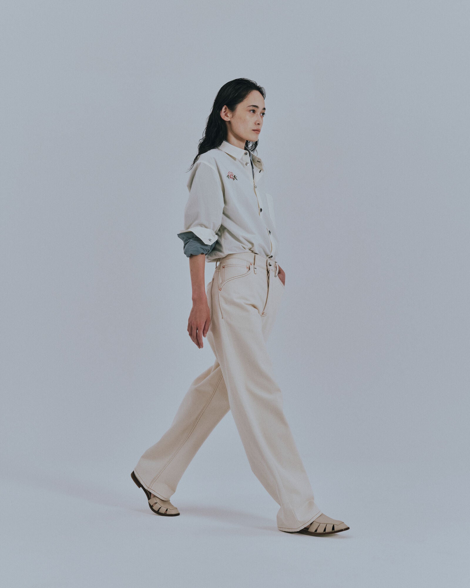 予約販売【継続品番】ホワイトデニムパンツ / White Denim Pants