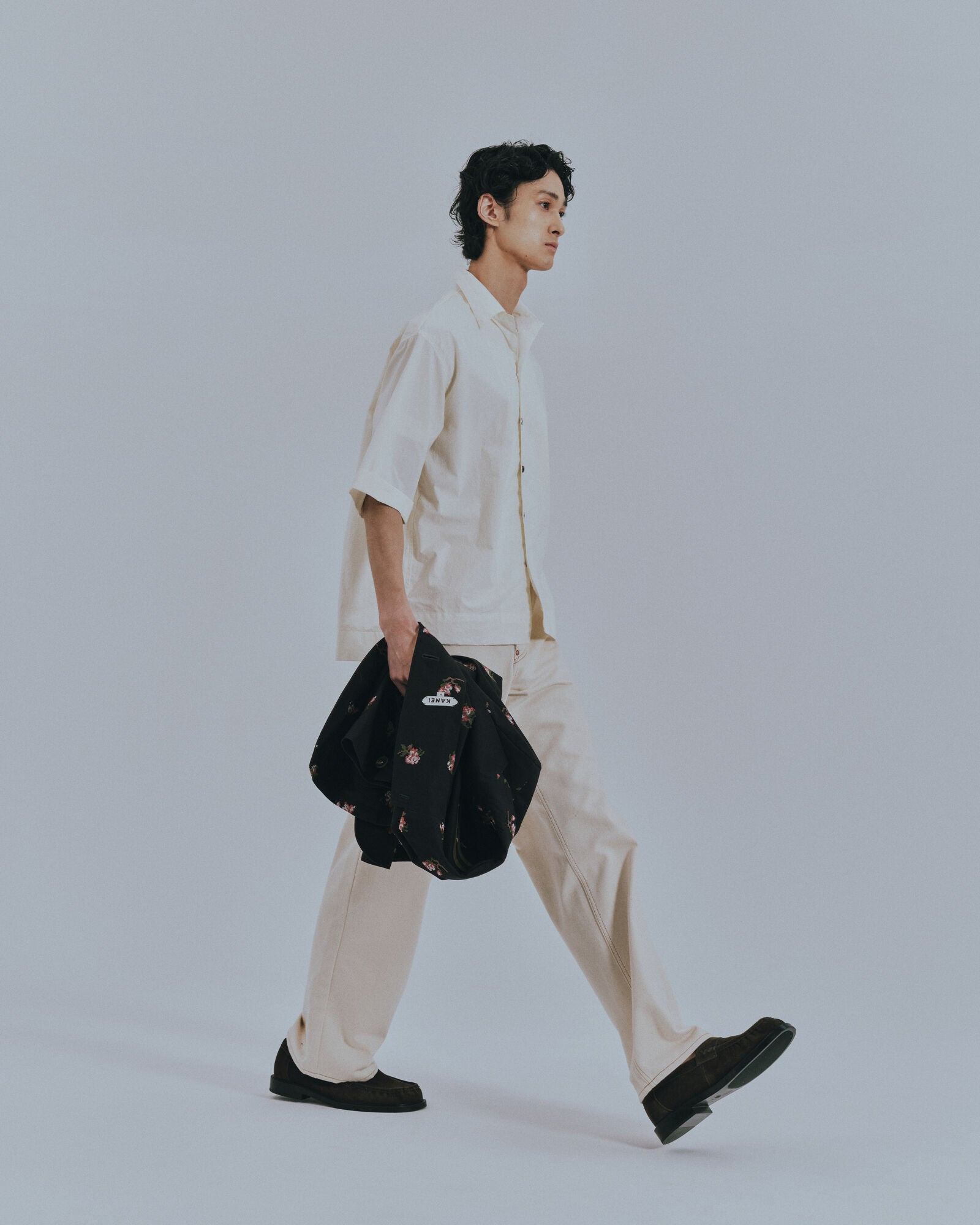 予約販売【27SS】開襟シャツ_無地 / Open Collar Shirt_Plain