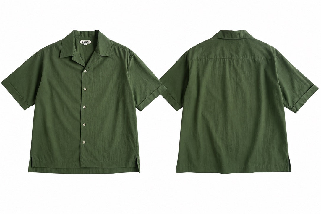 予約販売【27SS】開襟シャツ_無地 / Open Collar Shirt_Plain