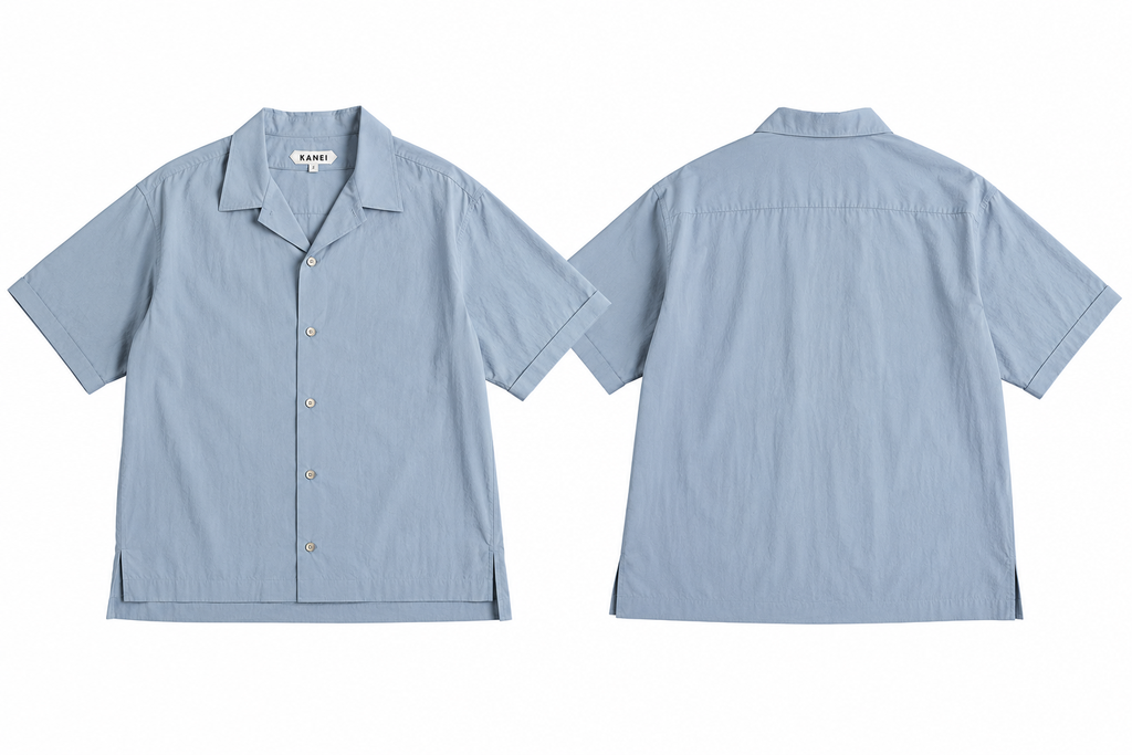 予約販売【27SS】開襟シャツ_無地 / Open Collar Shirt_Plain