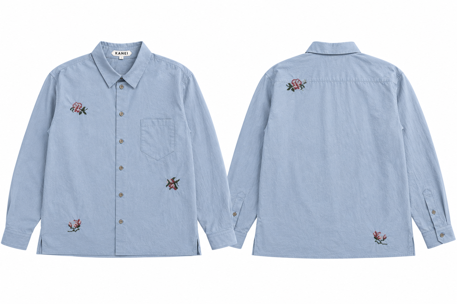 予約販売【27SS】KANEIシャツ_刺繍（こぶし） / KANEI Shirt_Embroidery（Kobushi）