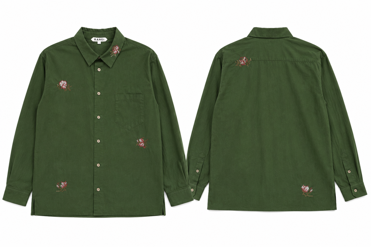 予約販売【27SS】KANEIシャツ_刺繍（こぶし） / KANEI Shirt_Embroidery（Kobushi）