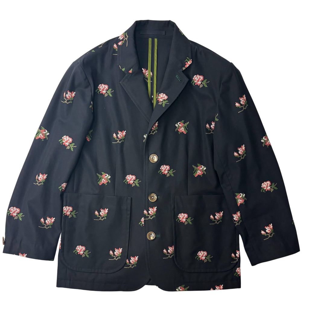 予約販売【27SS】一重ジャケット_原反刺繍（こぶし） / Unlined Jacket_Fabric Embroidery（Kobushi）