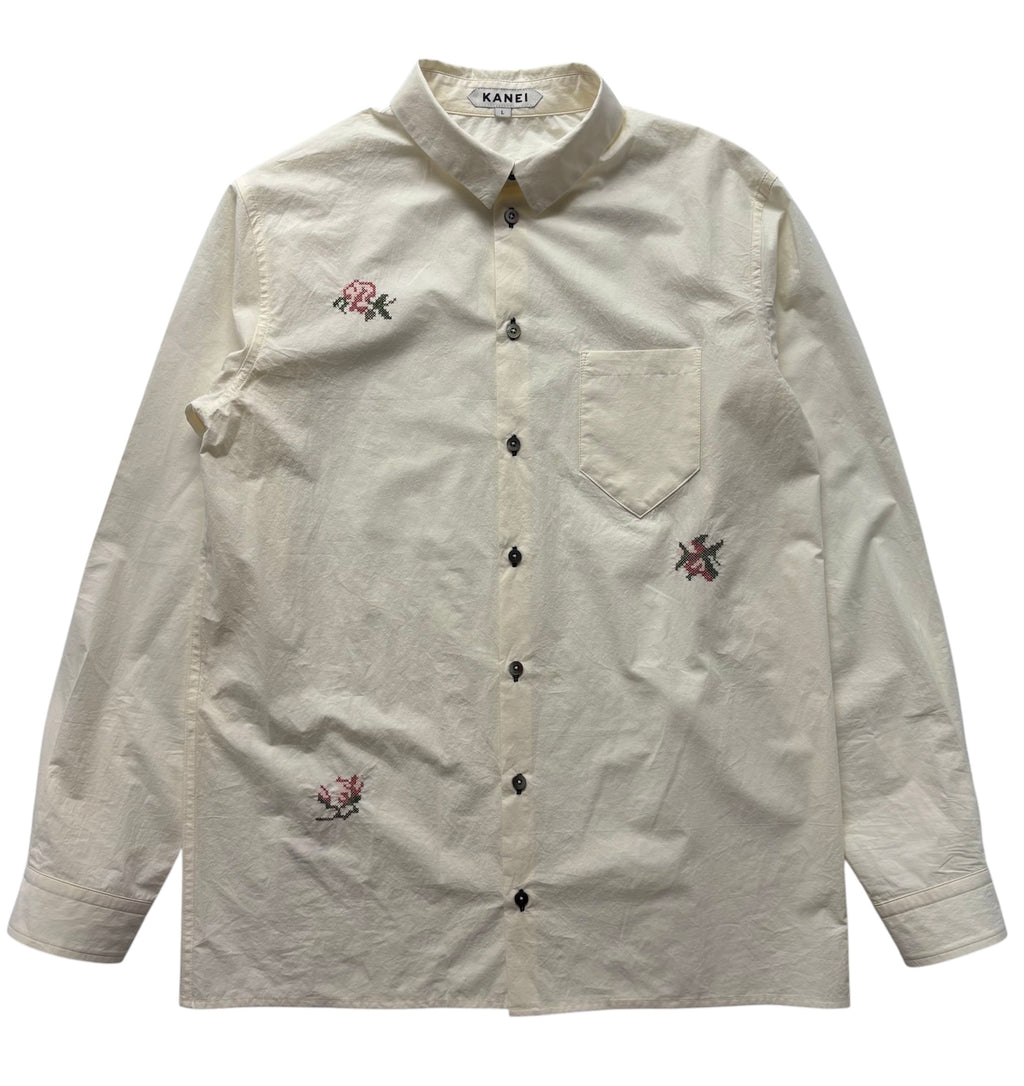 予約販売【27SS】KANEIシャツ_刺繍（こぶし） / KANEI Shirt_Embroidery（Kobushi）